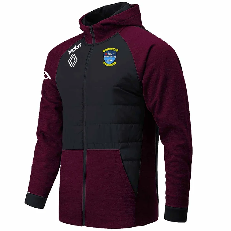 Mc Keever Westmeath GAA Official Interlock Jacket - Youth - Charcoal/Maroon Herringbone Jacket Checkered Jacket Solid Jacket