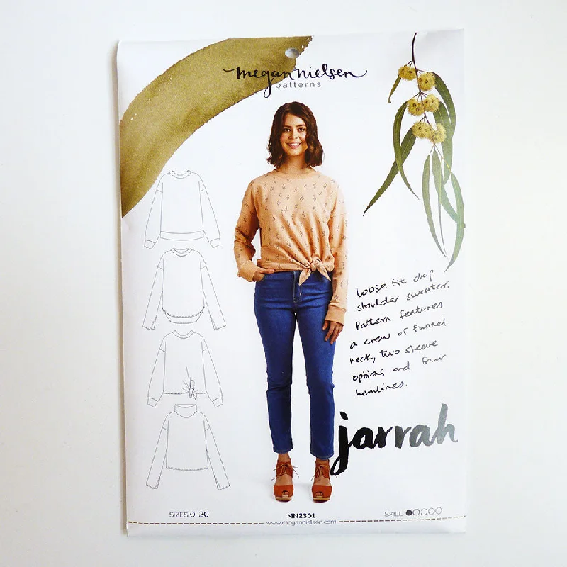 Megan Nielsen Patterns : Jarrah Sweater Mesh Fabric Canvas Fabric Denim Fabric