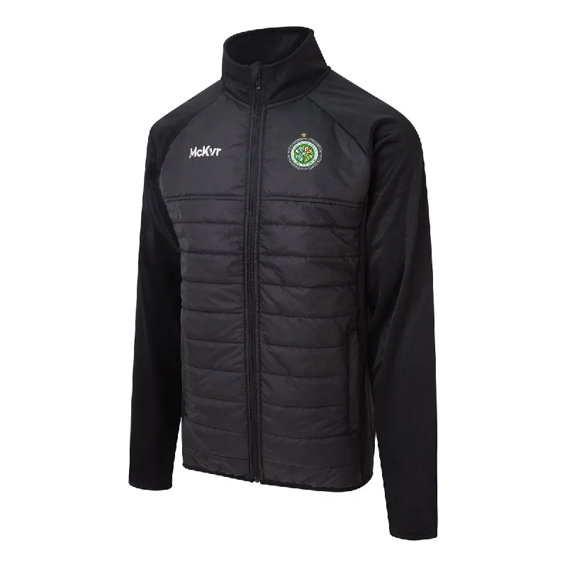 Mc Keever The Association of Irish Celtic Supporters Clubs Core 22 Hybrid Jacket - Adult - Black Belted Jacket Elasticated Jacket Padded Jacket