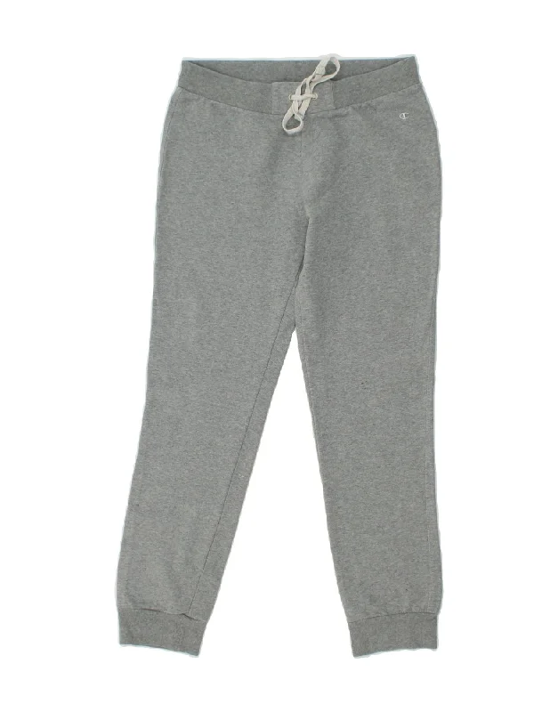 CHAMPION Womens Tracksuit Trousers Joggers UK 12 Medium Grey Cotton Cropped Trousers Casual Linen CHAMPION Womens Tracksuit Trousers Joggers UK 12 Medium Grey Cotton Cropped Trousers Casual Linen