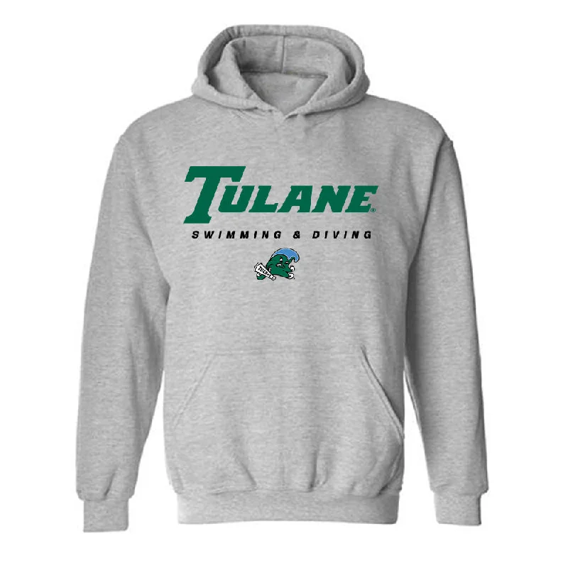 Tulane - NCAA Women's Swimming & Diving : Catherine Russo - Classic Shersey Hooded Sweatshirt Hoodie with Button Classic Timeless