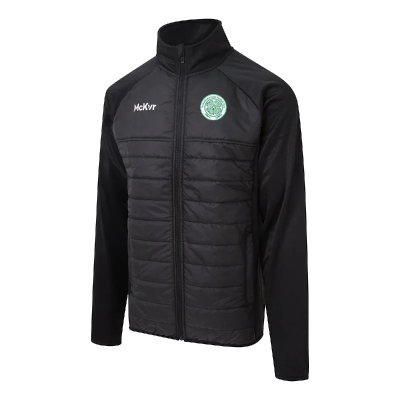 Mc Keever Termonfeckin Celtic FC Core 22 Hybrid Jacket - Adult - Black Snapped Jacket Toggled Jacket Drawstring Jacket