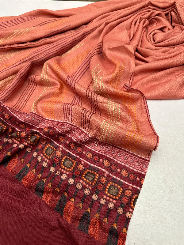 MD001 - Wool Printed Shawl Cozy Fleece Shawl Scarf