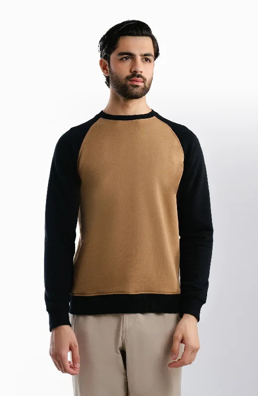 Fleece Cross Sweatshirt - Mustard Hoodie with Zipper Versatile Modern