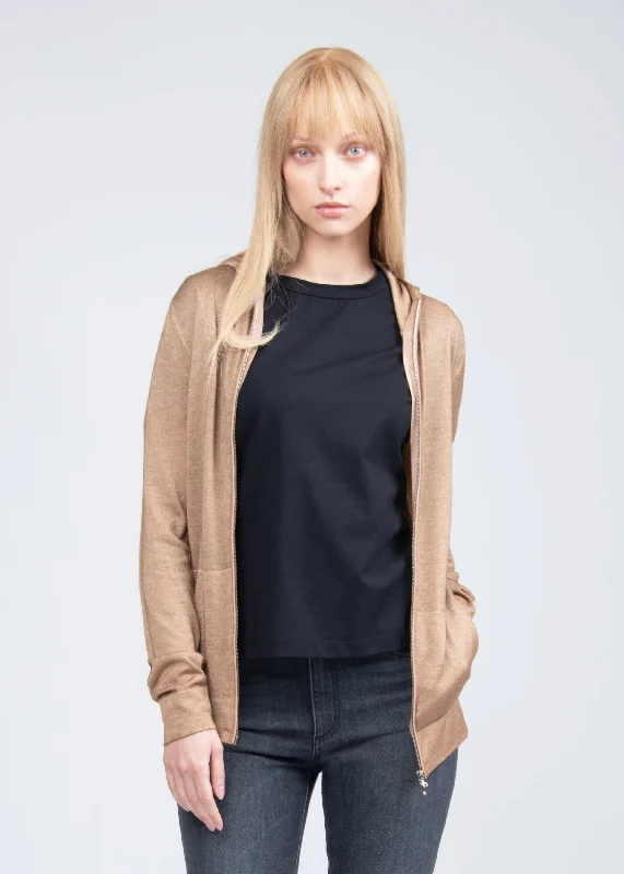 ALANA CASHMERE SILK ZIP HOODIE Hoodie with Tie-Dye Psychedelic Retro