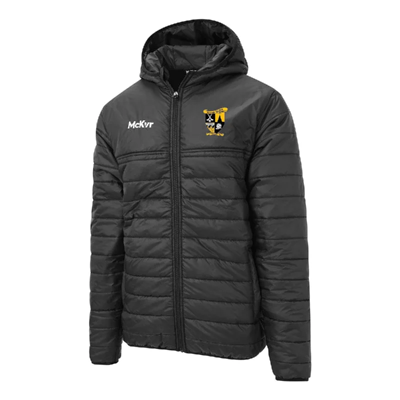 Mc Keever St Marys GAA Core 22 Puffa Jacket - Adult - Black Notch Collar Peter Pan Collar Cowl Neck