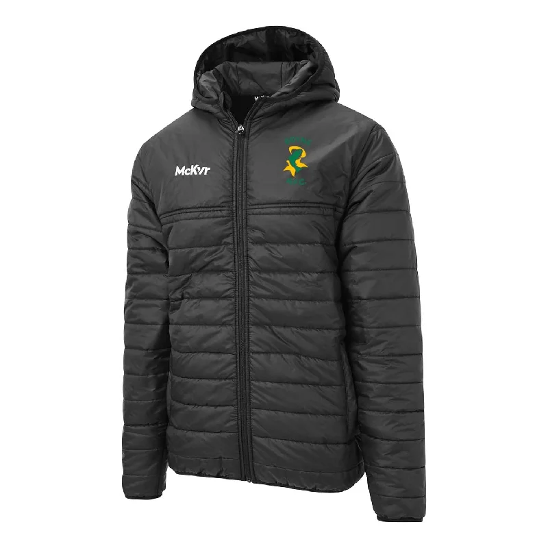 Mc Keever Boyne RFC Core 22 Puffa Jacket - Adult - Black Plaid Jacket Tartan Jacket Houndstooth Jacket