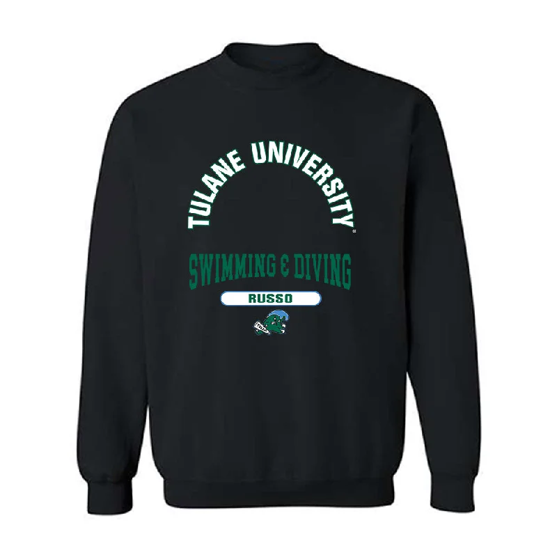 Tulane - NCAA Women's Swimming & Diving : Catherine Russo - Classic Fashion Shersey Crewneck Sweatshirt Hoodie with Typography Text Message