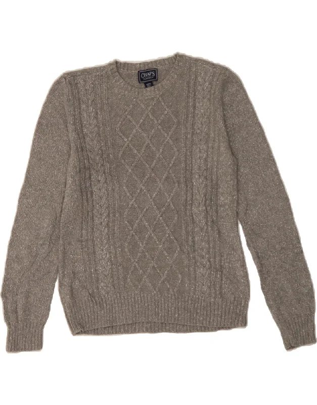 CHAPS Womens Classics Crew Neck Jumper Sweater UK 12 Medium Grey Zippered Buttoned Snapped CHAPS Womens Classics Crew Neck Jumper Sweater UK 12 Medium Grey Zippered Buttoned Snapped