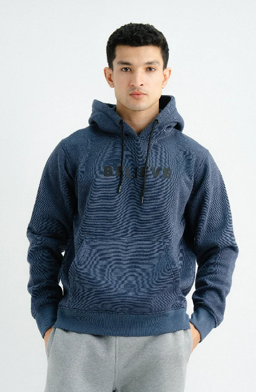 Pinstripe Hoodie Pullover Hoodie with Button Classic Timeless