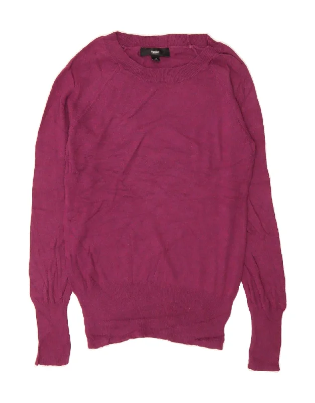 MOSSIMO Womens Boat Neck Jumper Sweater UK 10 Small Purple Hooded Sweater Collared Sweater Shawl Collar