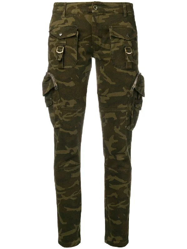 military skinny trousers Trousers Velvet Soft