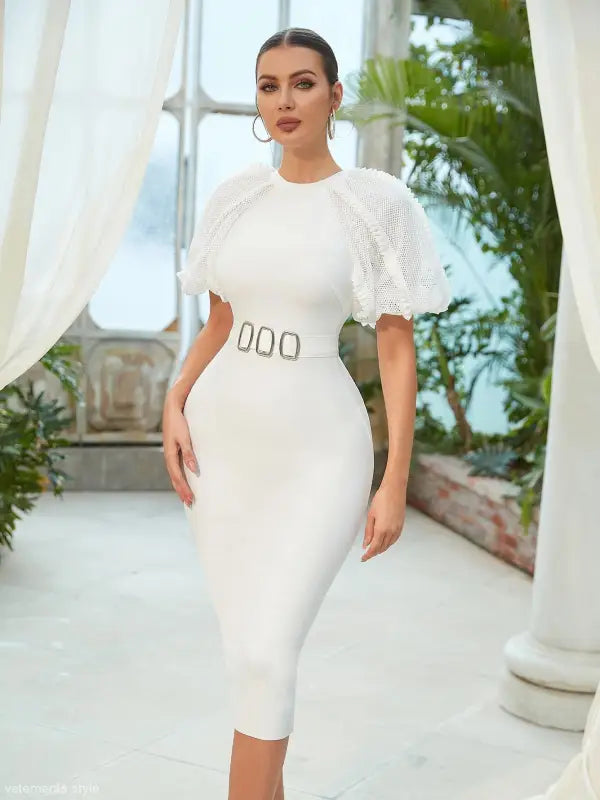 Elegant Shawl Bandage Dress with Lantern Sleeves in Solid Polyester Stylish Wool Shawl Wrap Elegant Shawl Bandage Dress with Lantern Sleeves in Solid Polyester Stylish Wool Shawl Wrap