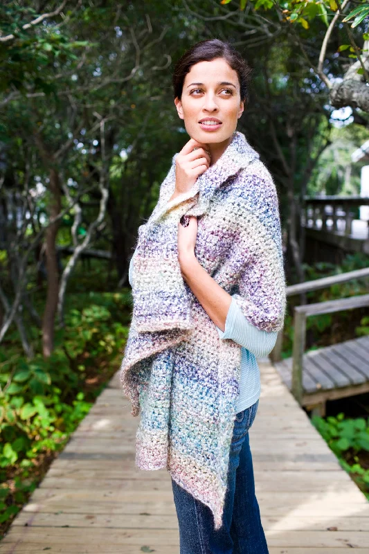 Serene Comfort Shawl (Crochet) Classic Plain Shawl Wrap