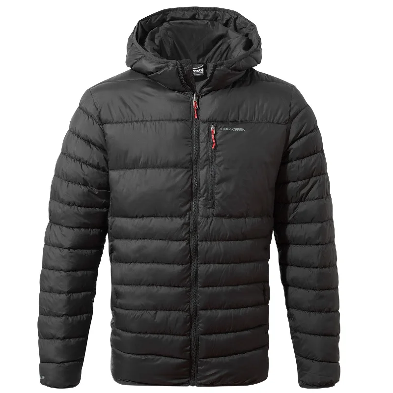 Craghoppers Compresslite VIII Hooded Jacket - Mens - Black Jacket Blazer Coat