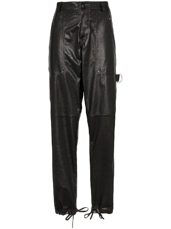 leather trousers Trousers Culottes Wide Leg