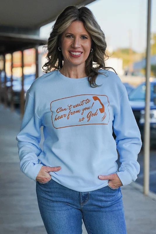 Talk To God Sweatshirt Hoodie with Hem Applique Textured Unique