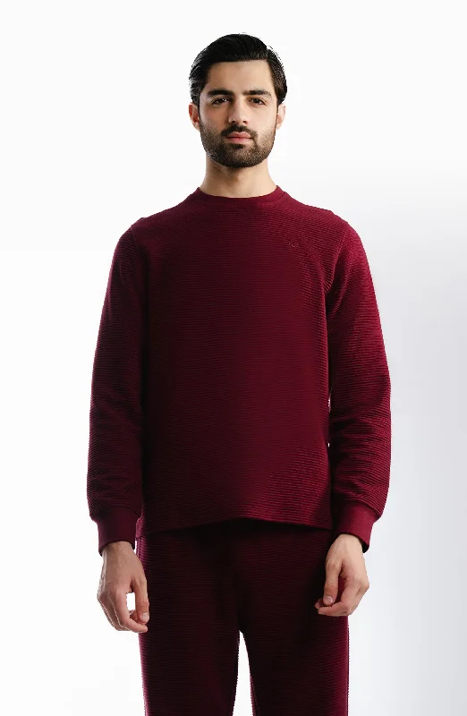 Ottoman Sweatshirt - Burgundy Hoodie with Neon Bright Vibrant