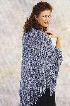 Easy Triangle Shawl (Knit) - Version 3 Cozy Cashmere Shawl Throw