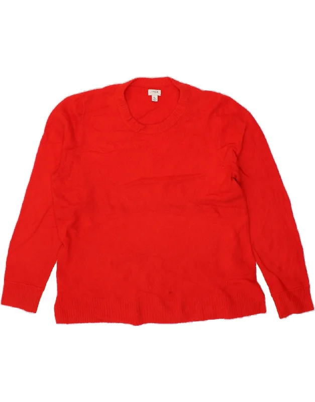 J. CREW Womens Crew Neck Jumper Sweater UK 18 XL Red Acrylic Slim Fit Regular Fit Oversized J. CREW Womens Crew Neck Jumper Sweater UK 18 XL Red Acrylic Slim Fit Regular Fit Oversized
