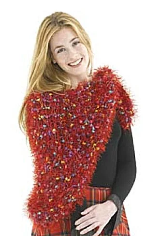 Knitted Popcorn Shawl Cozy Wool Shawl Scarf