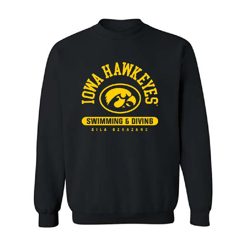 Iowa - NCAA Women's Swimming & Diving : Sila Ozkazanc - Classic Fashion Shersey Crewneck Sweatshirt Hoodie with Raw Hem Edgy Unfinished