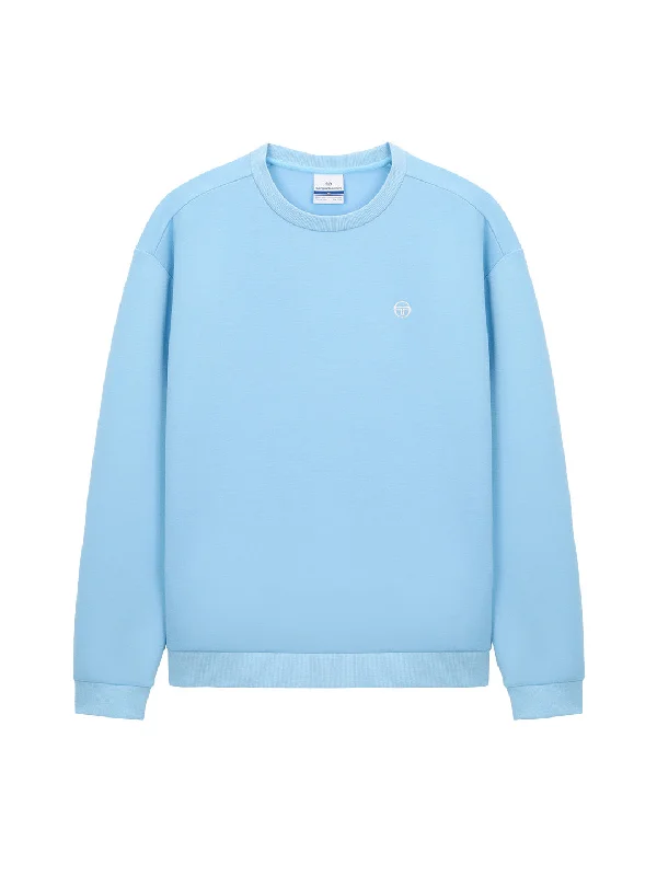 Daily Campo AirCush Sweatshirt- Light Blue Hoodie with Ribbed Neckline Snug Warm