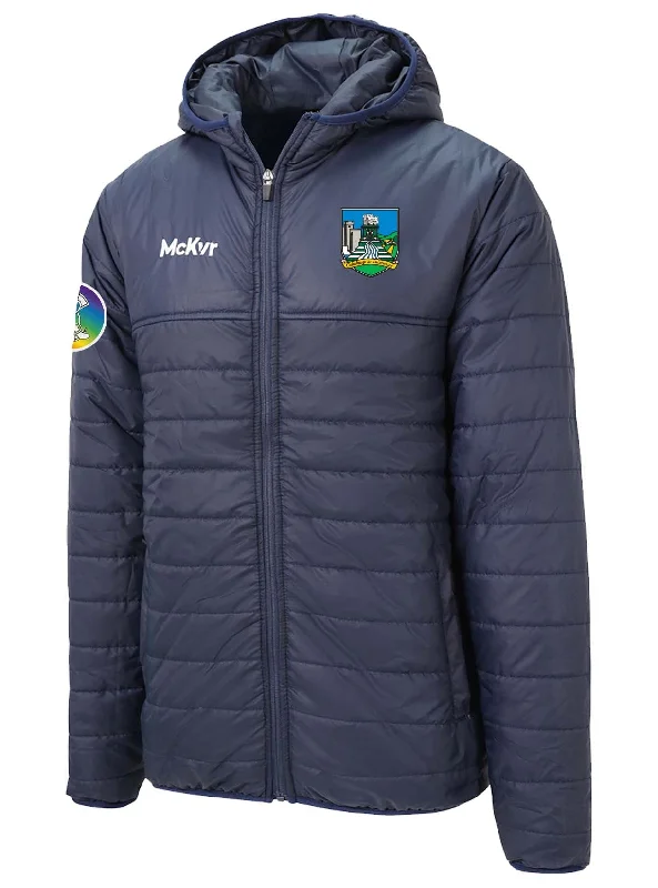 Mc Keever Limerick Camogie Official Core 22 Puffa Jacket - Adult - Navy Striped Jacket Polka Dot Jacket Floral Jacket