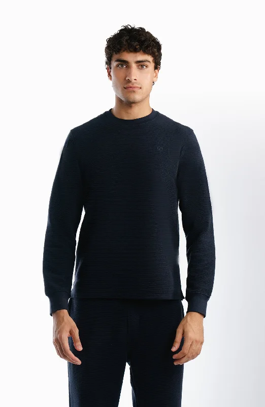 Ottoman Sweatshirt - Navy Blue Hoodie with Gradient Ombre Colorful
