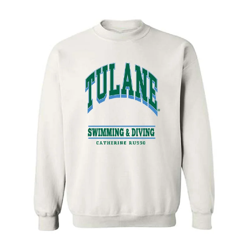 Tulane - NCAA Women's Swimming & Diving : Catherine Russo - Classic Fashion Shersey Crewneck Sweatshirt Hoodie with Neon Bright Vibrant