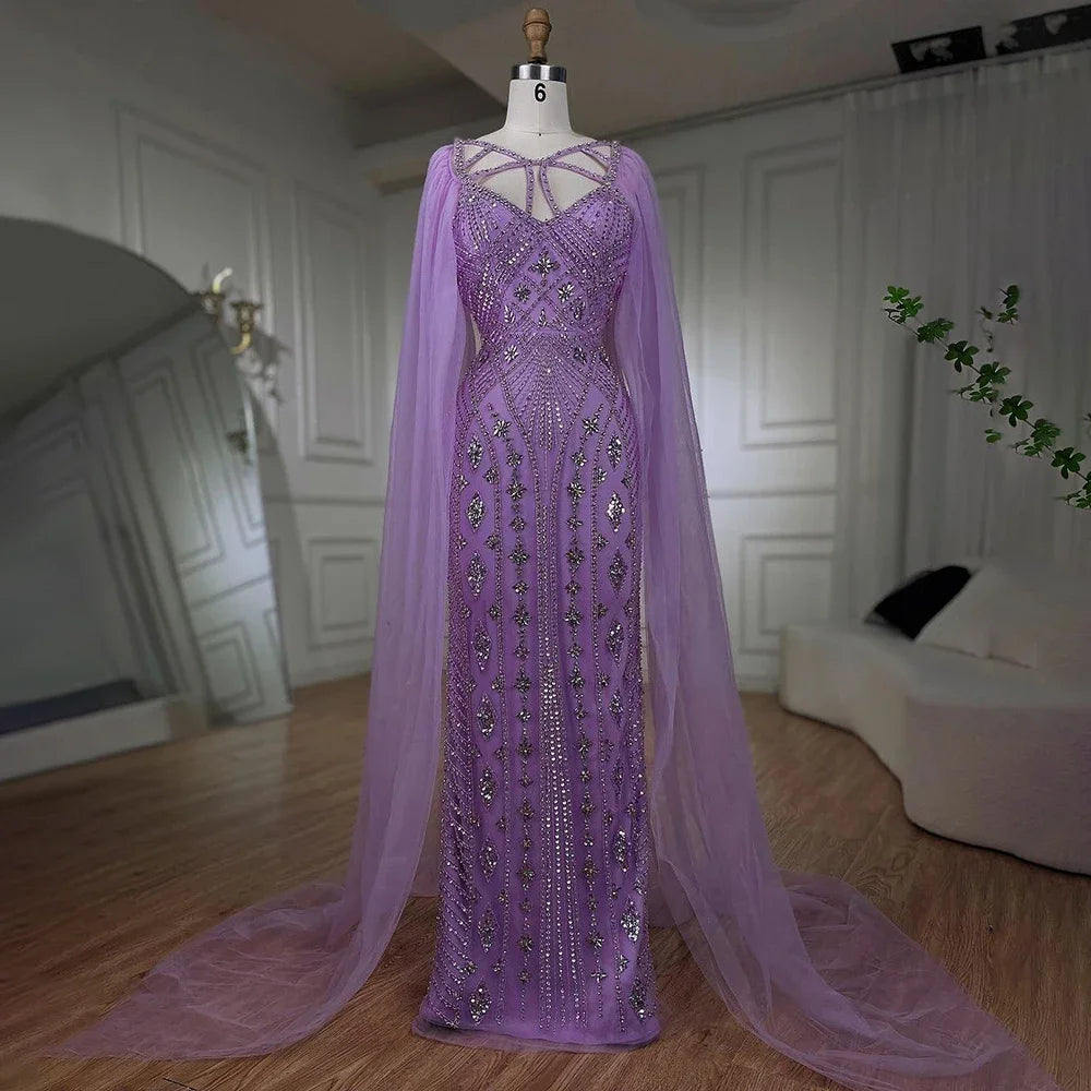 Serene Hill Arabic Luxury Dubai Mermaid Elegant Lilac Shawl Yarn Beaded Evening Dresses Gowns 2024 For Women Party LA72186 Warm Wool Shawl Cape Serene Hill Arabic Luxury Dubai Mermaid Elegant Lilac Shawl Yarn Beaded Evening Dresses Gowns 2024 For Women Party LA72186 Warm Wool Shawl Cape