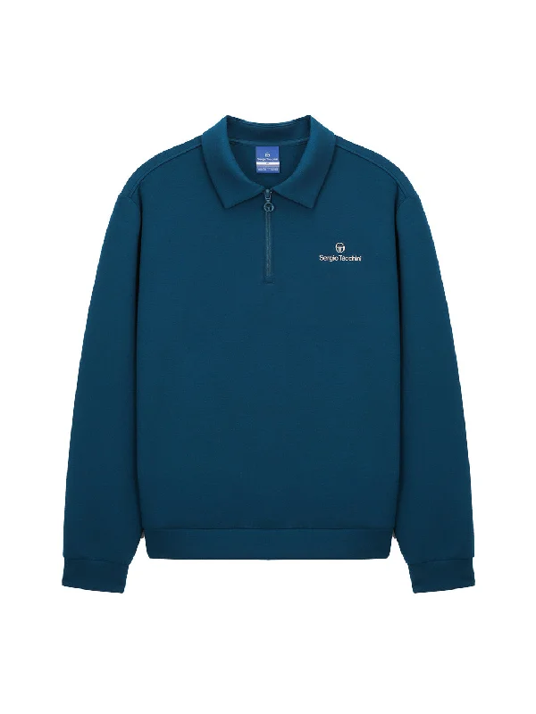 Daily Campo AirCush Half-Zip Sweatshirt-Navy Hoodie with Rolled Sleeves Casual Relaxed