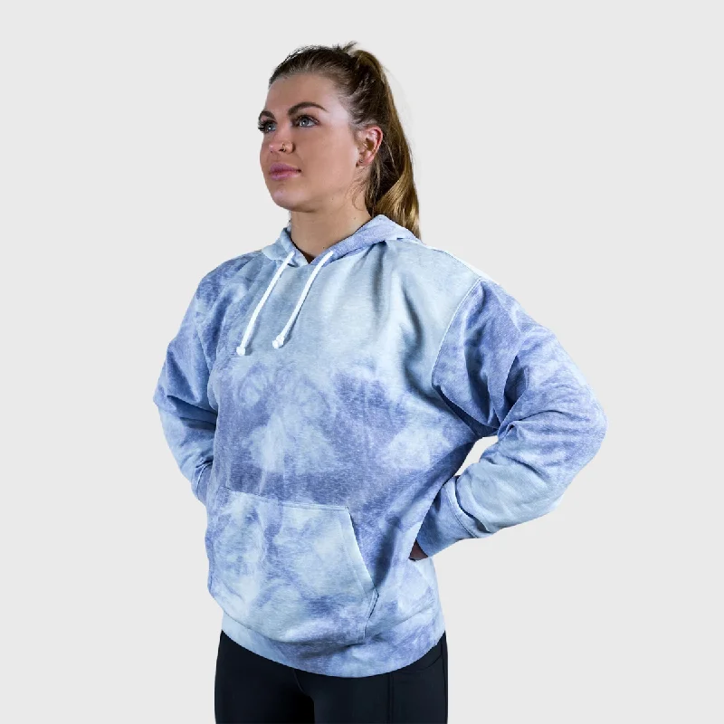Nike - Icon Clash Women's Pullover Training Hoodie - LIGHT RACER BLUE/WHITE Oversized Hoodie Comfort Casual