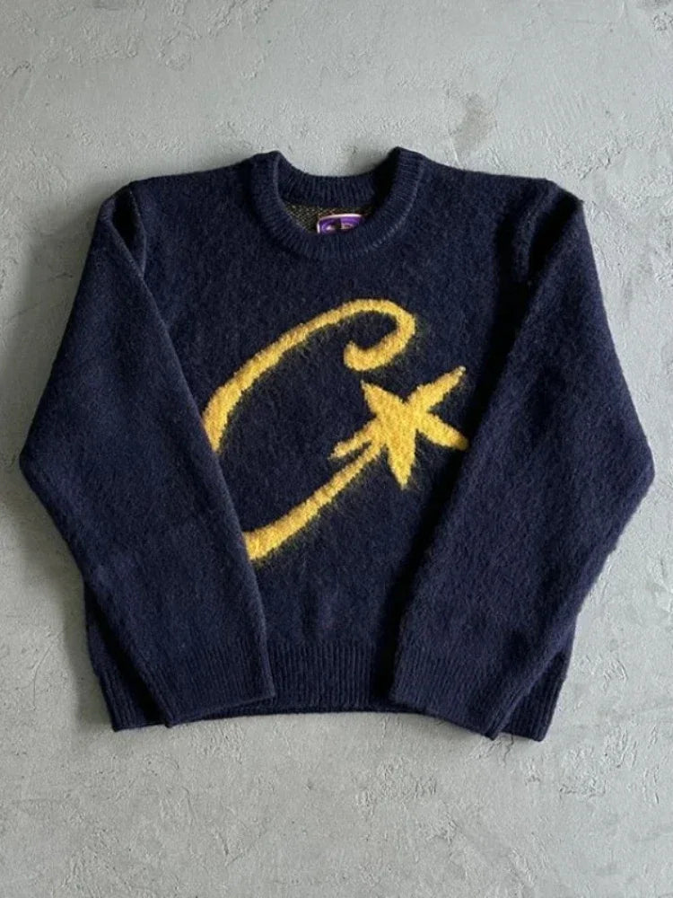 Advbridge Vintage Grunge Y2k Sweaters Women Gothic Long Sleeve Knitted Pullovers Harajuku Graphic Streetwear Casual Loose Sweater Bateau Neck Pullover Advbridge Vintage Grunge Y2k Sweaters Women Gothic Long Sleeve Knitted Pullovers Harajuku Graphic Streetwear Casual Loose Sweater Bateau Neck Pullover