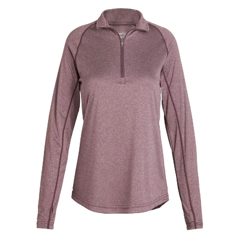 Landway Women's Heather Maroon Apex Baselayer Active Dry Pullover Slouchy Comfort Pullover Landway Women's Heather Maroon Apex Baselayer Active Dry Pullover Slouchy Comfort Pullover