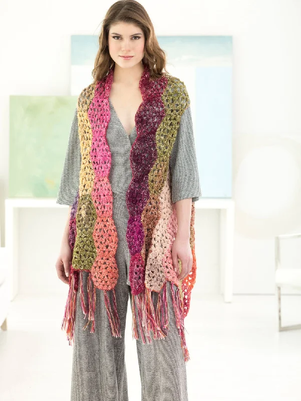 Hexagons Shawl/Vest (Crochet) Stylish Chunky Wool Shawl