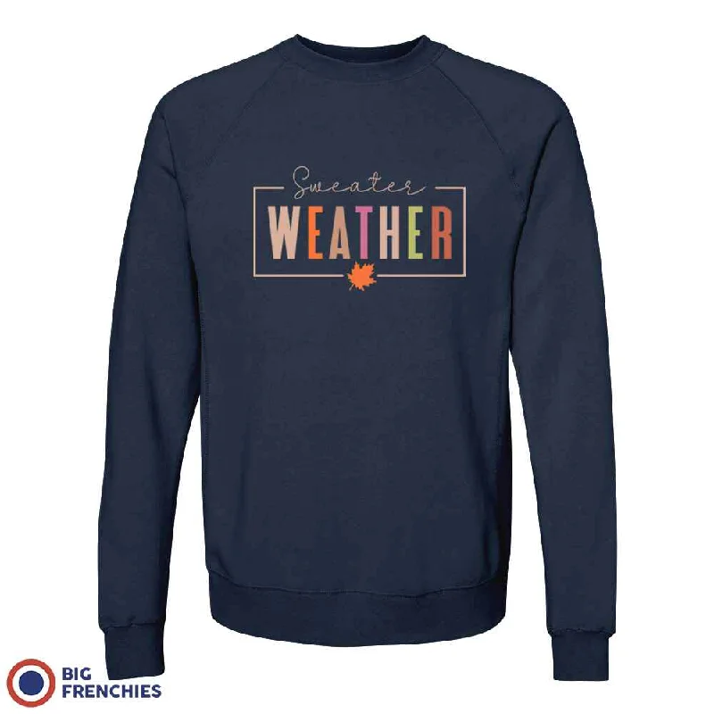 Sweater Weather Unisex Organic Cotton Sweatshirt Hoodie with Pattern Geometric Abstract