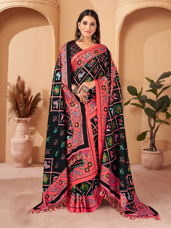 Sonakshi Women's Multicolor Digital Printed Pashmina Saree with Shawl Soft Knit Shawl Poncho Sonakshi Women's Multicolor Digital Printed Pashmina Saree with Shawl Soft Knit Shawl Poncho