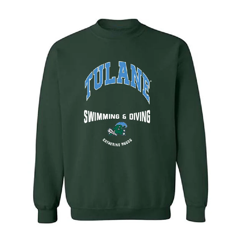 Tulane - NCAA Women's Swimming & Diving : Catherine Russo - Classic Fashion Shersey Crewneck Sweatshirt Hoodie with Lining Warm Insulated