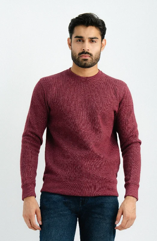 Nantucket Sweatshirt - Burgundy Hoodie with Rolled Sleeves Casual Relaxed