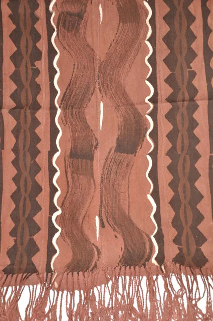 Brown, Beige and Black Mud Cloth (Bògòlanfini) Shawl-Table Runne Luxurious Cashmere Shawl Wrap Brown, Beige and Black Mud Cloth (Bògòlanfini) Shawl-Table Runne Luxurious Cashmere Shawl Wrap