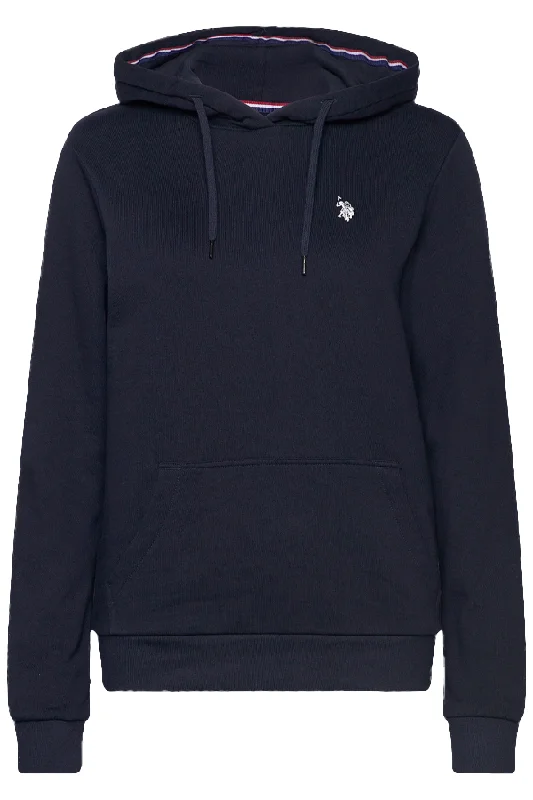 U.S. POLO ASSN. Women Hoodie Aba Navy Hoodie with Hem Frayed Vintage Worn