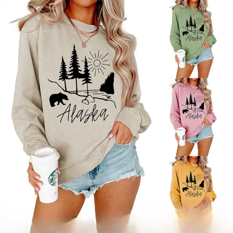 Wholesale Teddy Bear Printed Pullover Long Sleeved Casual Cotton Hoodies Notched Neck Pullover Wholesale Teddy Bear Printed Pullover Long Sleeved Casual Cotton Hoodies Notched Neck Pullover