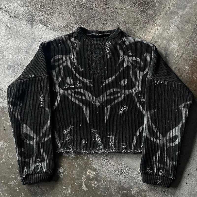 Advbridge Y2K Harajuku Long Sleeve Sweater Sweatshirt vintage Stripe Embroidery Savage Color tops High Street Men Women Slim Fit Pullovers Leg Sleeve Comfort Advbridge Y2K Harajuku Long Sleeve Sweater Sweatshirt vintage Stripe Embroidery Savage Color tops High Street Men Women Slim Fit Pullovers Leg Sleeve Comfort
