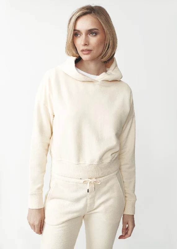 ROSA CROPPED COTTON-CASHMERE HOODIE Hoodie with Gradient Ombre Colorful