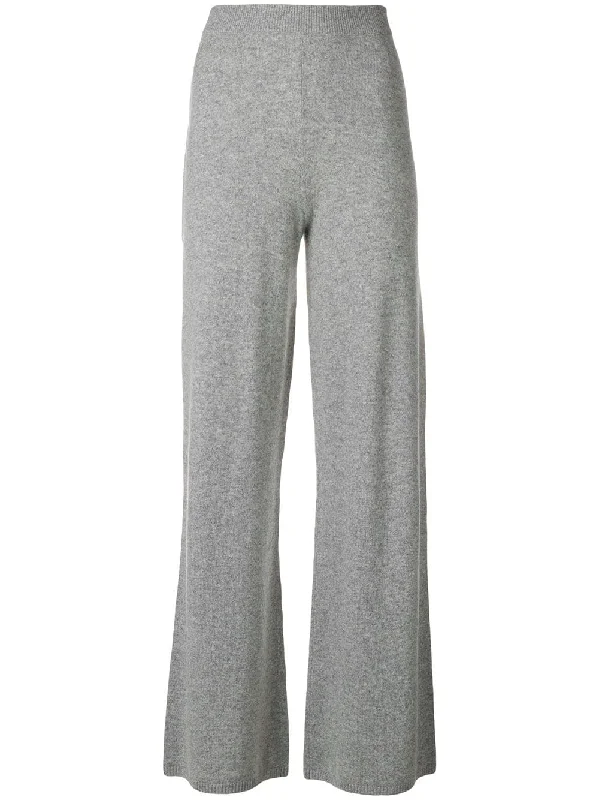 knitted wide-leg trousers Trousers Versatile Stylish