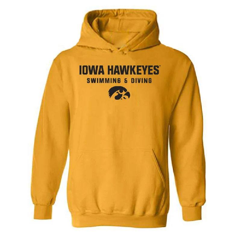 Iowa - NCAA Women's Swimming & Diving : Sila Ozkazanc - Classic Shersey Hooded Sweatshirt Hoodie with Distressed Vintage Worn