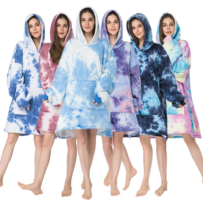 Wholesale Thickened Pullover Warm Wearable Blanket Long Sleeve Large Coat Home Wear Soft Wool Sweater Wholesale Thickened Pullover Warm Wearable Blanket Long Sleeve Large Coat Home Wear Soft Wool Sweater