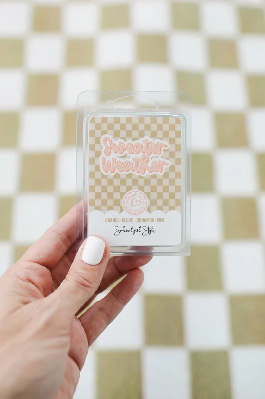 Wax Melts for the Classroom | Sweater Weather | Orange, Clove, Cinnamon, and Pine Scented Wax Melts | Non-Toxic | Schoolgirl Style Anti-Pilling Anti-Shrink Durable