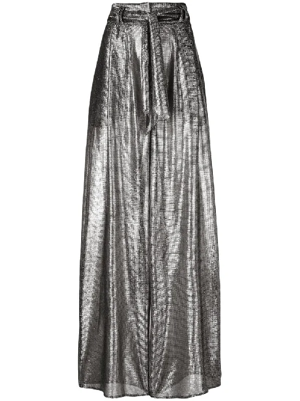 lamé mesh trousers Trousers Review Highly